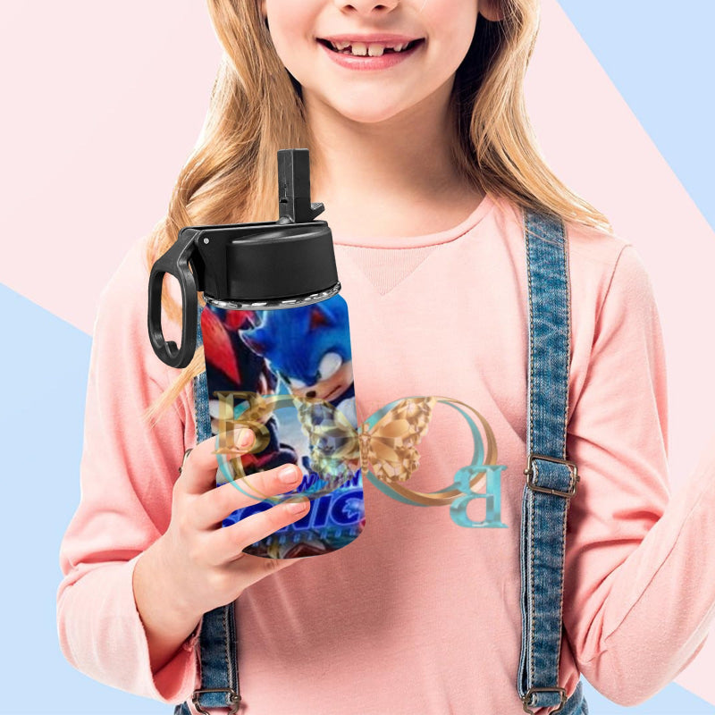 Andre Kids Water Bottle with Straw Lid (12 oz) 1 Kids Water Bottle with Straw Lid