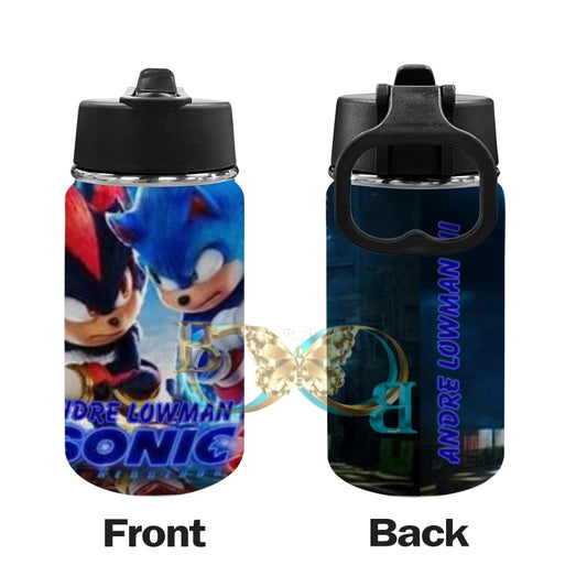 Andre Kids Water Bottle with Straw Lid (12 oz) 1 Kids Water Bottle with Straw Lid