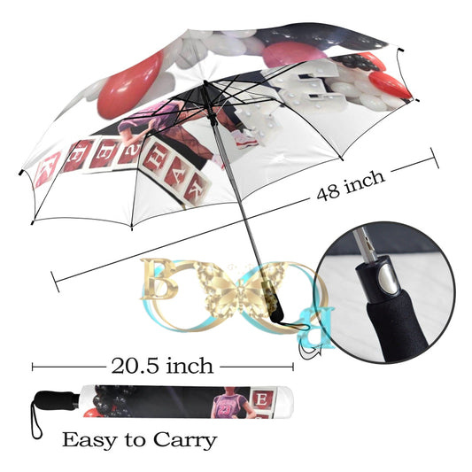 Keesha K Semi-Automatic Foldable Umbrella (Model U12) One Size Semi-Automatic Foldable Umbrella (U12)