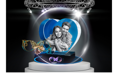 Personalized 3D Crystal Heart Crystal