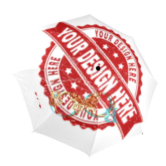 Personalized Umbrella Semi-Automatic Foldable Umbrella Large (Model U12) One Size Semi-Automatic Foldable Umbrella (U12)