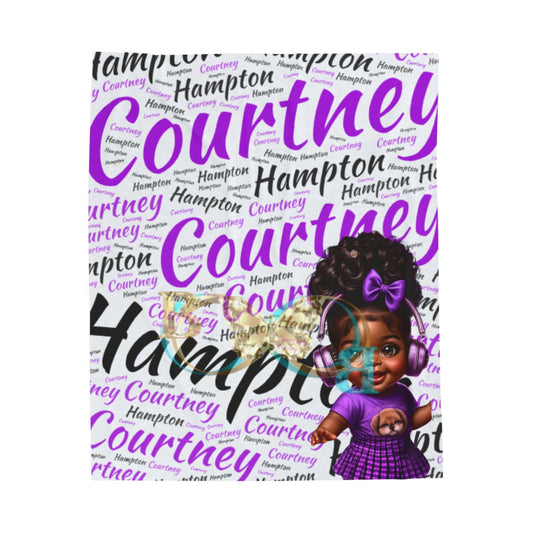 Personalized Velveteen Plush Blanket 50’ × 60’ All Over Prints